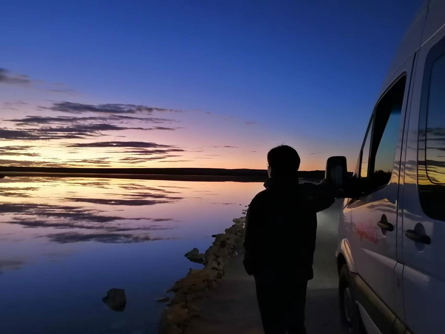 Sunset view at Point Sinclair Pink Lake, Penong, SA